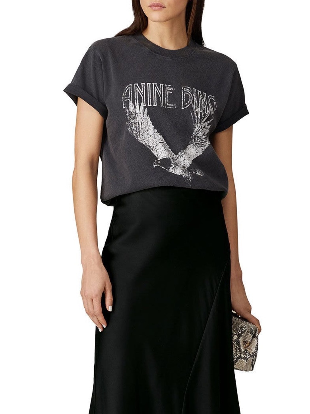 ANINE BING Lili Eagle Graphic Tee Los Angeles Organic Cotton Hard to Find NWT M